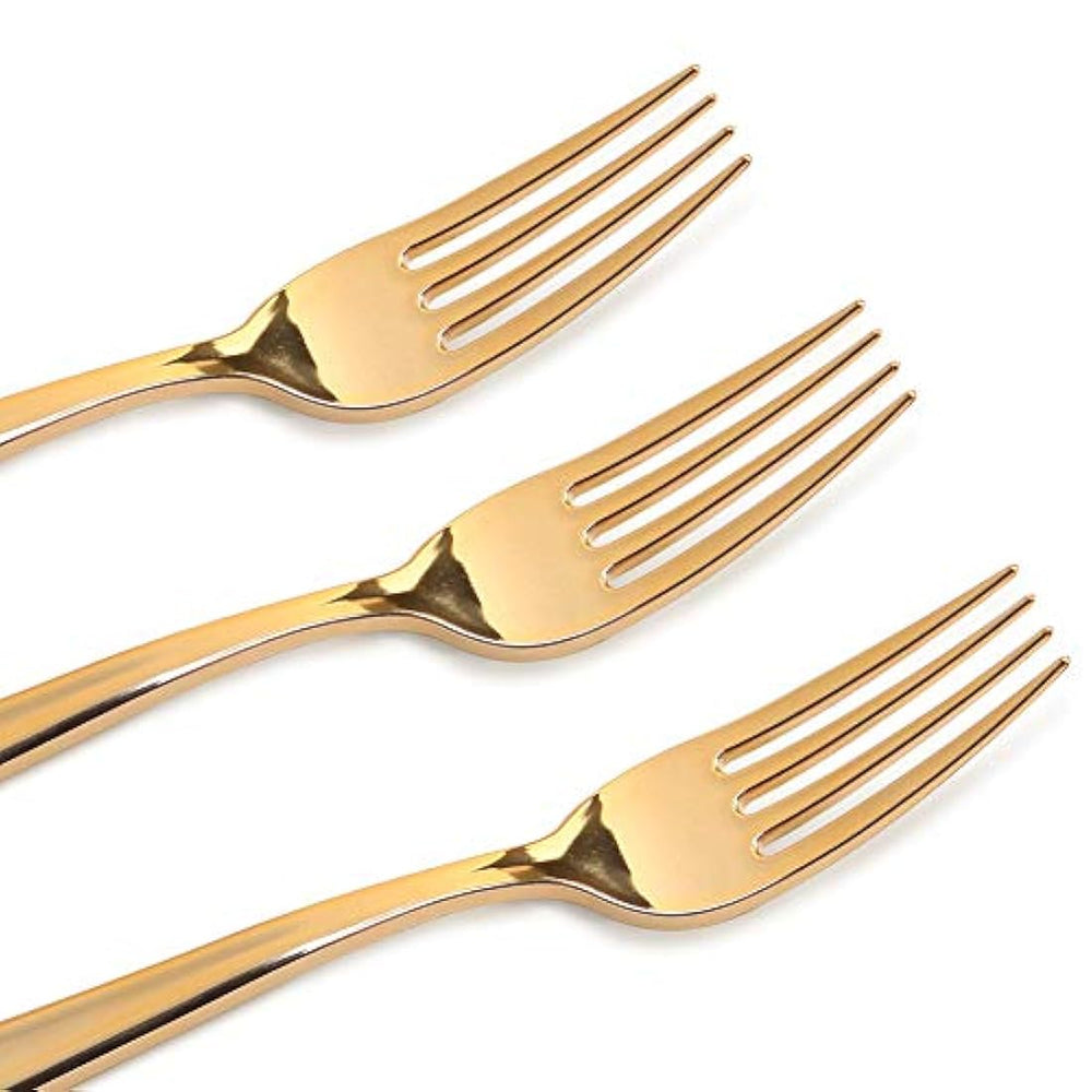 72 piezas de platos de postre de oro