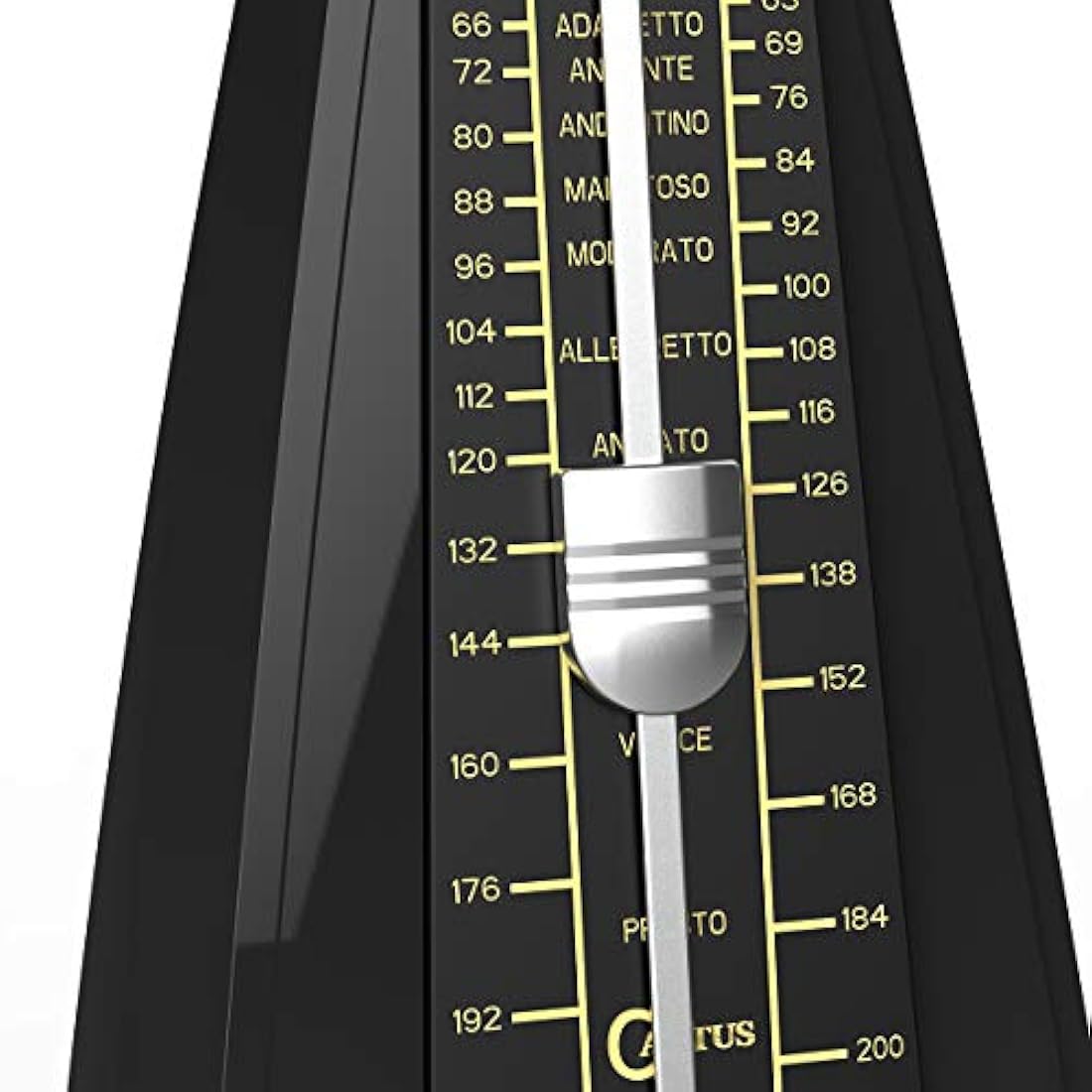 Metrónomo mecánico negro para sonido de piano batería