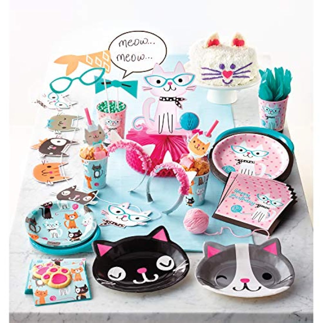 Purr-Fect Party Hanging Remolinos (5 CT)