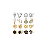 Aretes de clip para mujer 8 pares