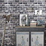 Papel pintado de ladrillo 17.3x236 color gris