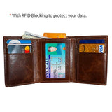 Bull Guard RFID billeteras de piel auténtica para hombre
