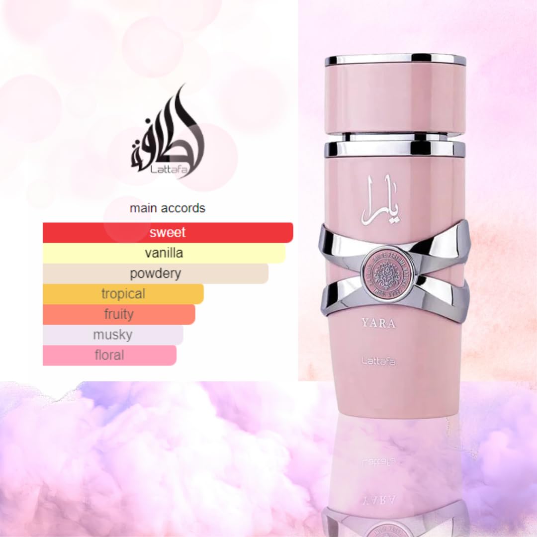 Perfume Eau de Parfum Yara en espray para mujer, 3.4 oz