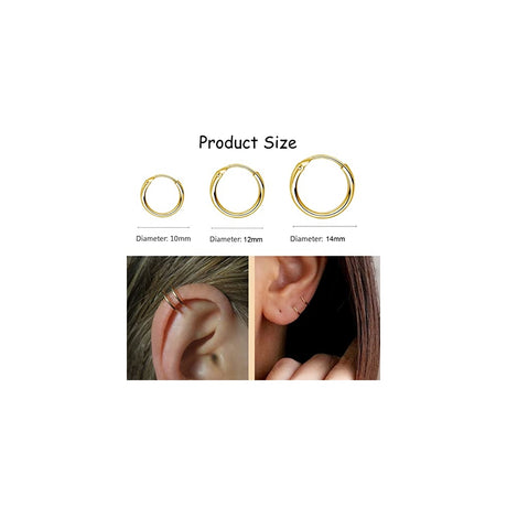 Aretes de aro pequeño para mujeres 3 pares de aretes