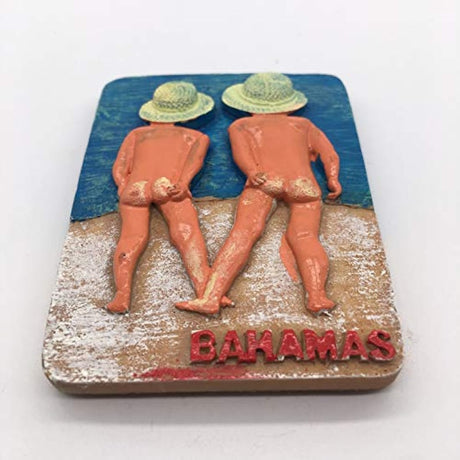 Imán para nevera 3D de resina hecha a mano de Bahamas