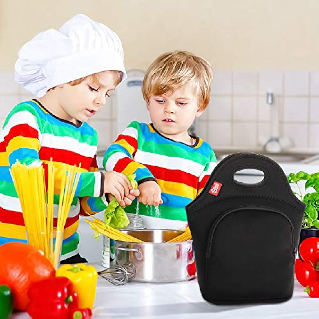 Bolsa de almuerzo con aislamiento impermeable con bolsillo