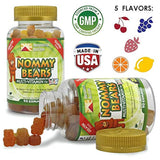 Nommy Bears - Gomitas sin gelatina multivitamina, para niños, adolescentes, adultos, 5 deliciosos sabores, 11 esenciales, sin gluten, halal/kosher, aprobado para mamá, formas de oso vegetariano