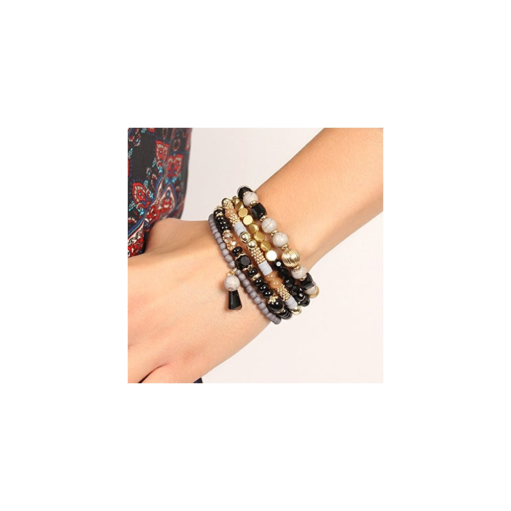 Pulseras y tobilleras con mezcla de cuentas apilables