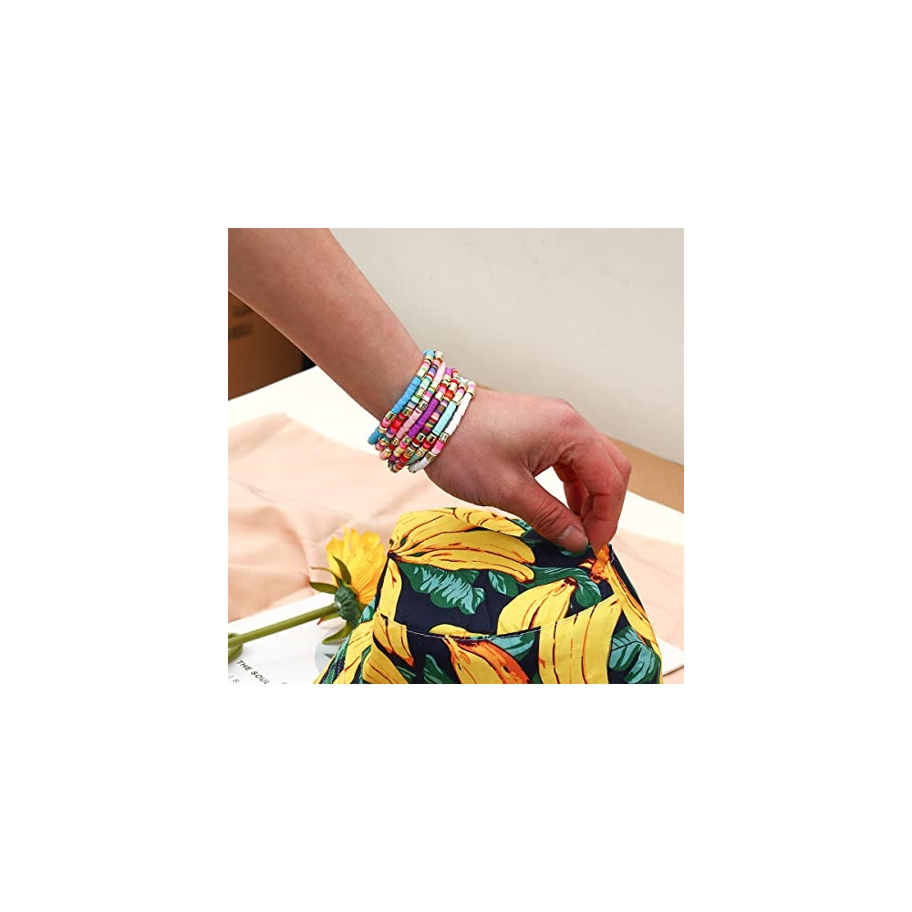 Pulseras y tobilleras de cuentas de colores para mujer
