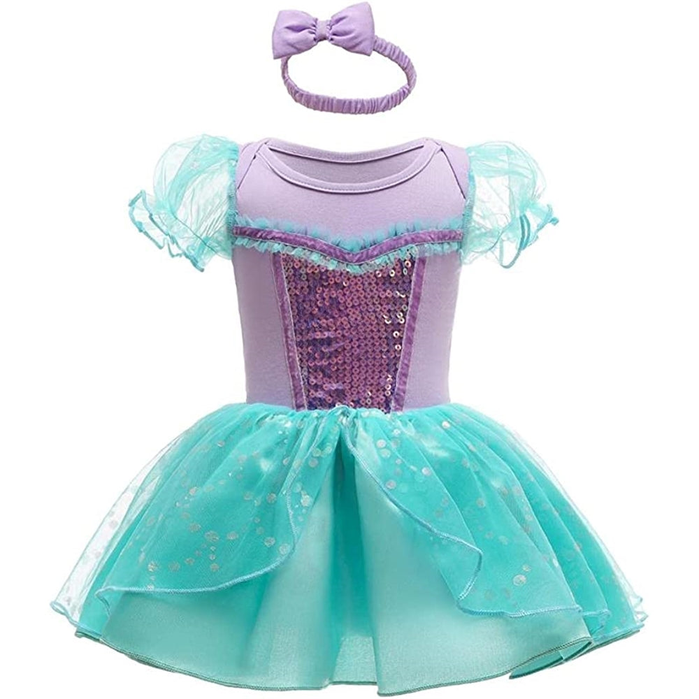 disfraz con diadema para bebé diseño de princesa ariel 0-3m