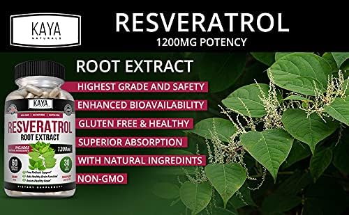 Suplemento Cápsulas de resveratrol  antienvejecimiento 60 u