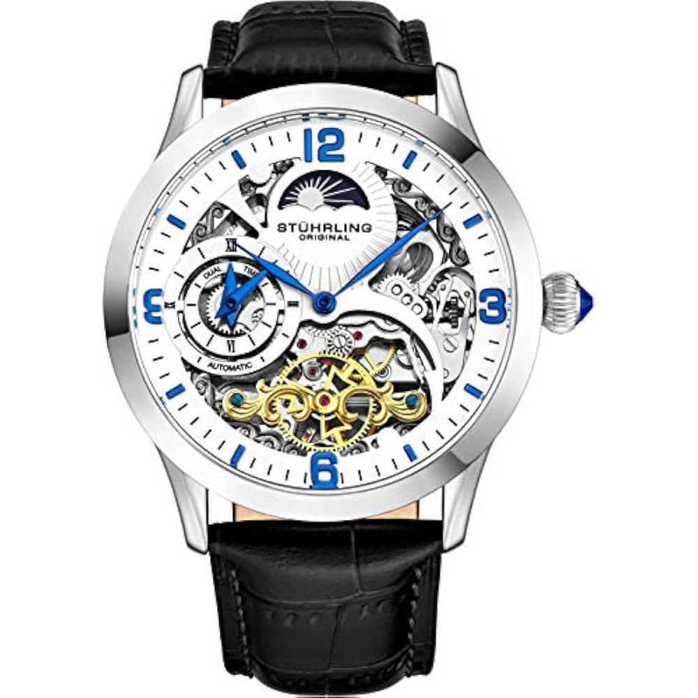 Reloj automático original para hombres Dial de esqueleto