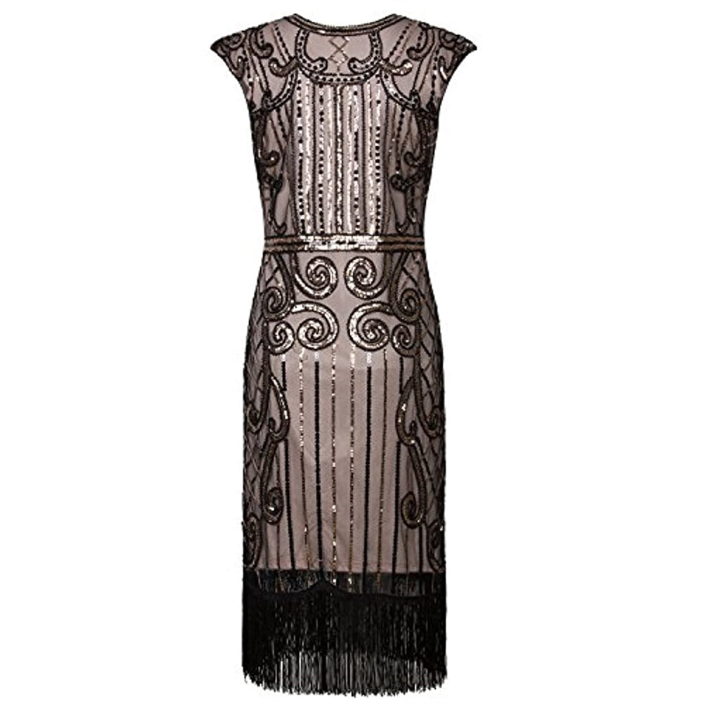 Disfraces vestido largo inspirado en 1920 de Gatsby