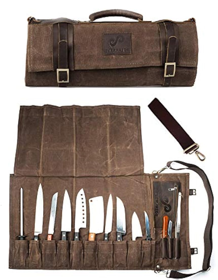 Bolsa para cuchillos de chef con capacidad para 10 cuchillos