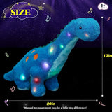 Almohada de peluche con diseño de dinosaurio musical