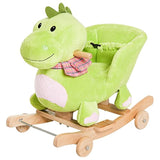 Cochecito de peluche con dinosaurio balancín