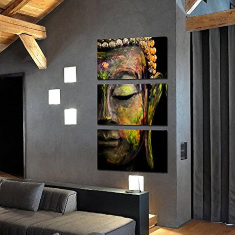 Lienzo decorativo con 3 paneles para decoración de pared