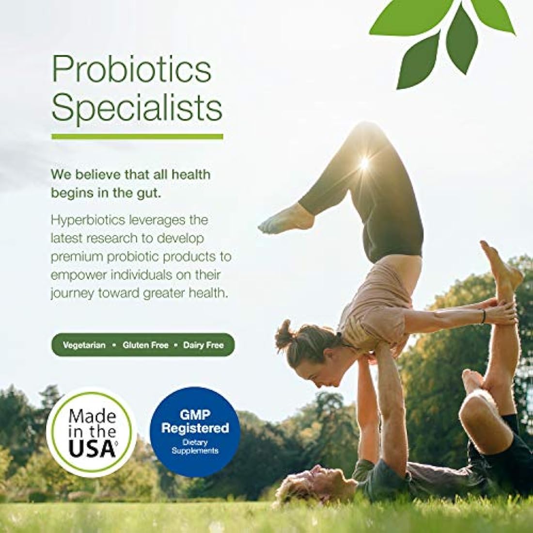 Hyperbiotics PRE-PRO Advanced Strength: Prebiótico y Probiótico Premium 60 mil millones de CFU Formulación – 60 cápsulas lácteas y sin gluten