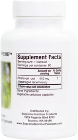 Supreme Nutrition Shatavari Supreme 90 cápsulas vegetariana