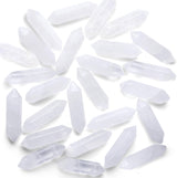 Juego de 10 varitas de cristal curativo de cuarzo transparente