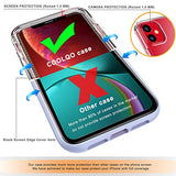 COOLQO - Funda transparente de silicona de cuerpo completo 360º a prueba de golpes, compatible con iPhone 12 / iPhone 12 Pro de 6.1 pulgadas [con 2 protectores de pantalla de vidrio templado]