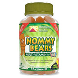 Nommy Bears - Gomitas sin gelatina multivitamina, para niños, adolescentes, adultos, 5 deliciosos sabores, 11 esenciales, sin gluten, halal/kosher, aprobado para mamá, formas de oso vegetariano