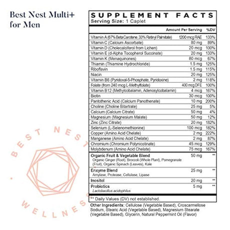 multivitaminas probióticos hecho con mezcla orgánica