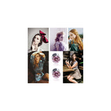 Aretes con clip magnético diseño de cristales y flores