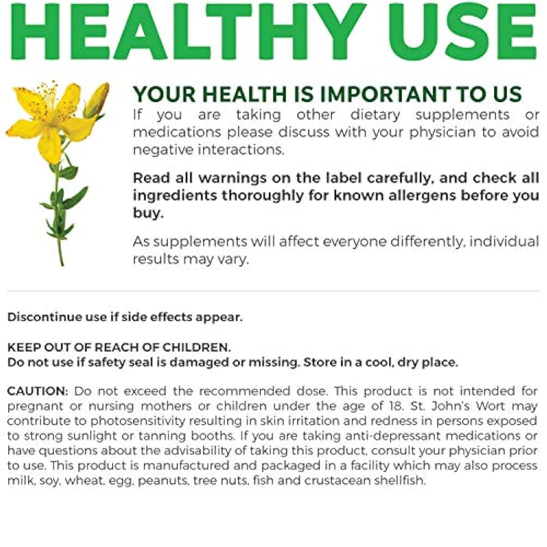 Healths Harmony - Suplemento extracto de hierba de San Juan