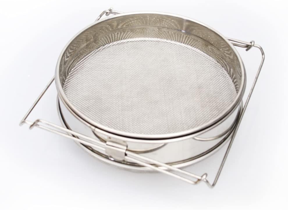 Colador de Acero Inoxidable para Miel, Doble Malla Fina/Gruesa