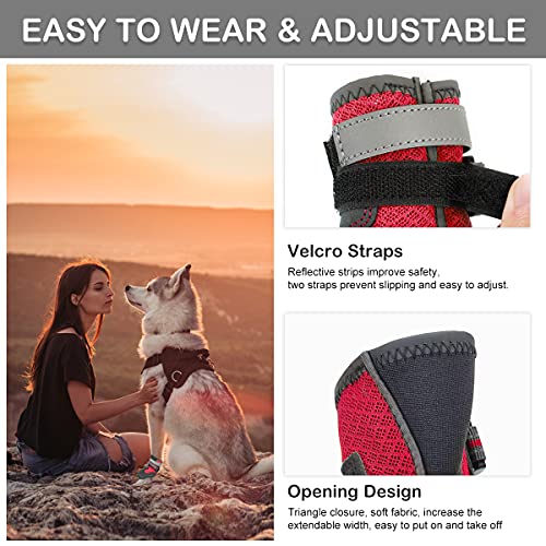 Protector de patas para perros, botas para perro con suela