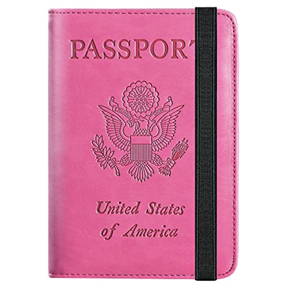 Portadocumentos de viaje estilo Funda de piel con bloqueo