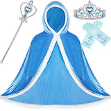 Capa de piel con capucha para disfraz de princesa