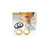 Aretes de aro de bambú para mujer