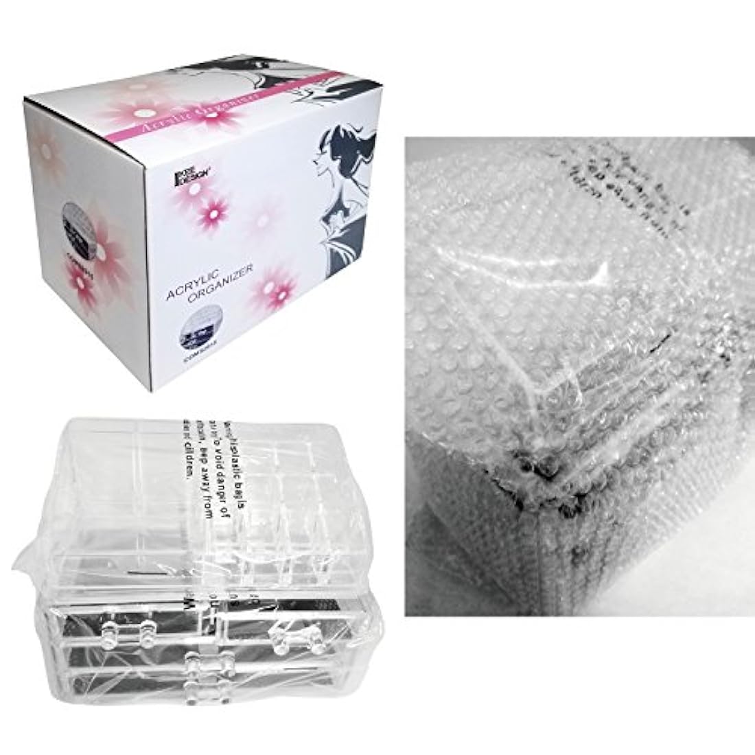 diseño cajas exhibidora de acrílico para joyería y cosmético