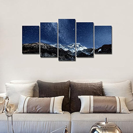 5 Paneles Paisaje Arte Moderno Giclee lona IMPRESIÓN s