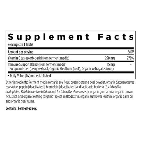 Vitamina C + Elderberry para inmunidad, nuevo capítulo, vitamina C fermentada, hierbas de alimentos enteros + protección de colágeno, un día a día, 100% vegetariano, sin gluten – 60 ct (suministro de 2 meses)