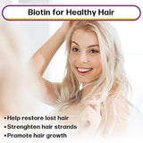 Máxima absorción Gotas líquidas de Biotina, 5000mcg de Biotina por porción, 60 porciones, Sin Conservantes Artificiales, Respetuoso con el Vegano, Apoya el Crecimiento Saludable del Cabello, Uñas Fuertes y Piel Brillante, Hecho en los EE.UU.