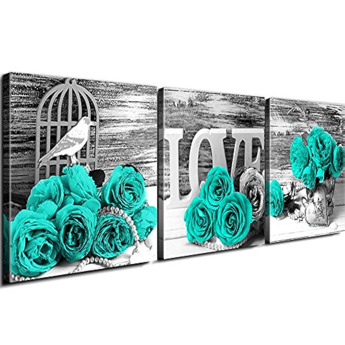 Decoración de pared con diseño de margaritas azules