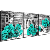Decoración de pared con diseño de margaritas azules