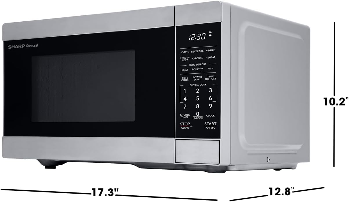 Microondas de encimera SHARP 0.7 CuFt SMC0761KS inoxidable