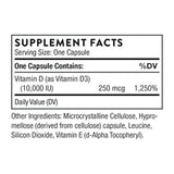 Suplemento alimenticio con vitamina D-10,000 y vitamina D3 (10,000 IU) para unos huesos y músculos sanos (60 cápsulas), de Thorne Research , D148, 1