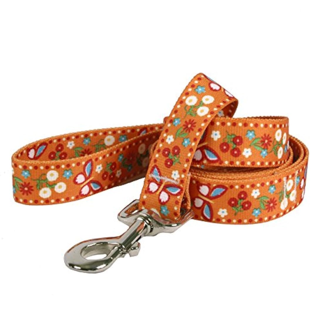 correa del perro de mariposa naranja
