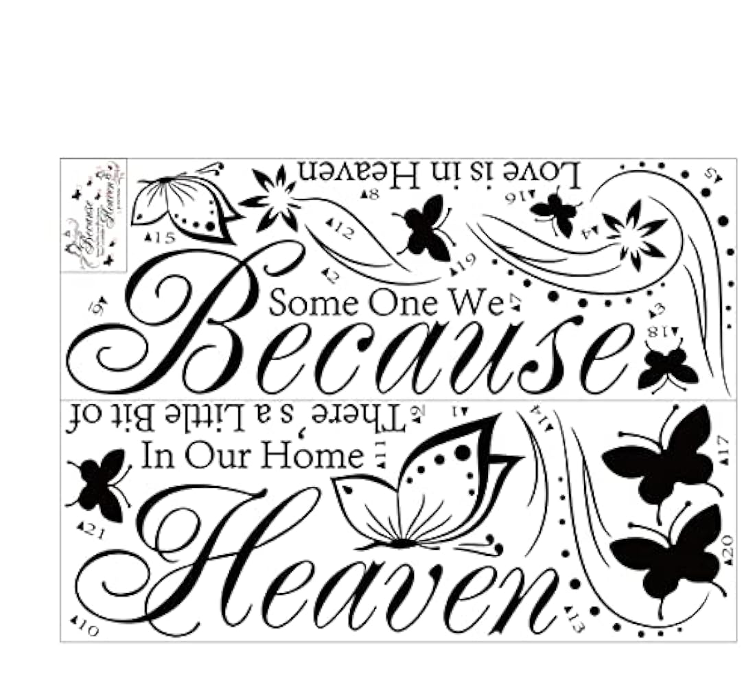 Pegatinas de pared con citas y refranes decorativos Heaven in Our Home