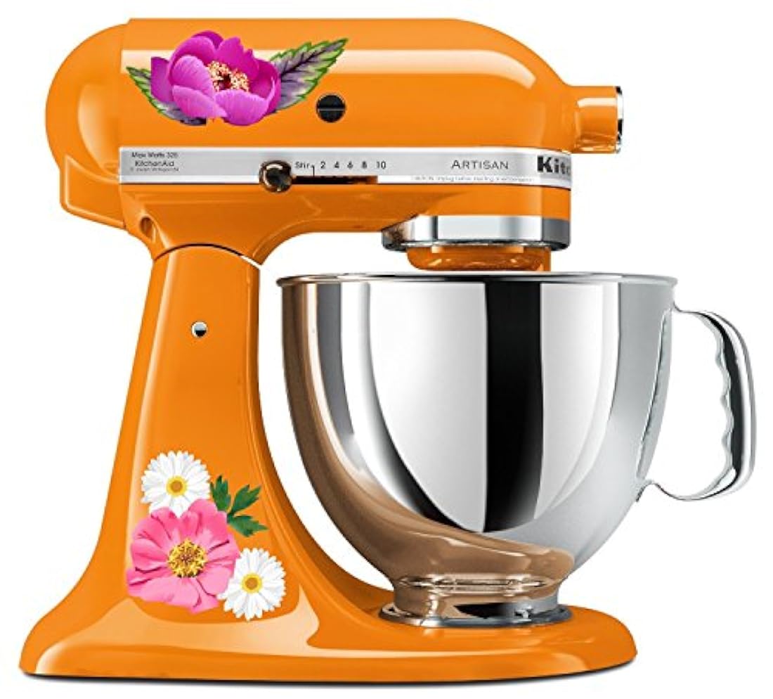Pretty Daisy and Pink Flower Full Color Kit Mixer