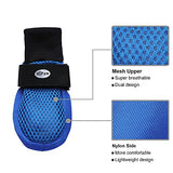 Botas transpirables, doble malla, suave suela, protección para el verano, para perro, de HiPaw, Azul