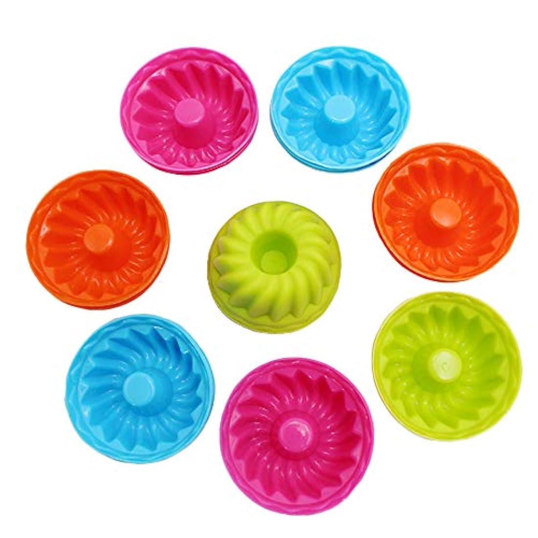 Paquete de 24 mini tazas de silicona para hornear cupcakes