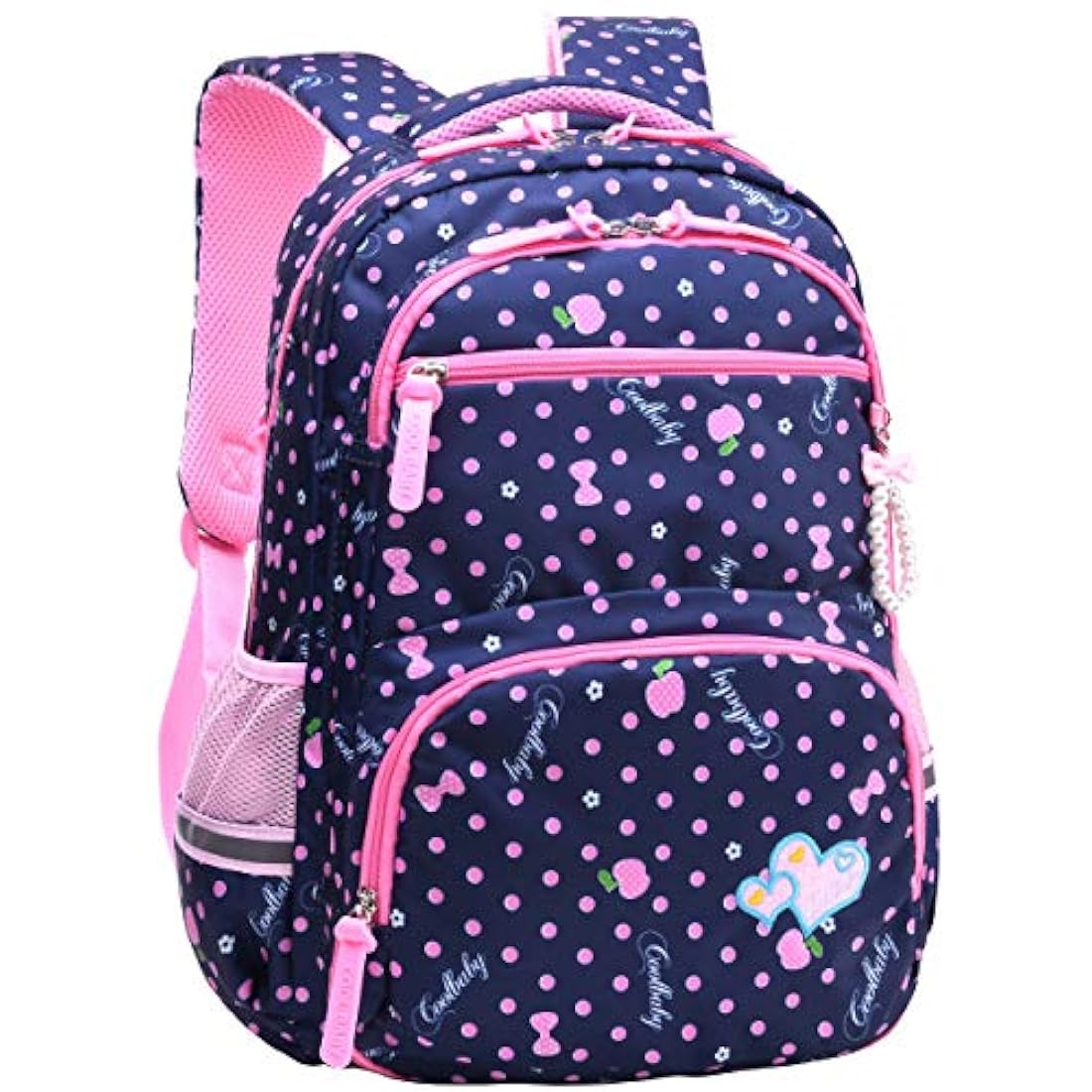 Morral impermeable para niñas color azul-rosa.AO ALI VICTORY