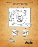 Impresiones de arte de pared de patente de reproductor