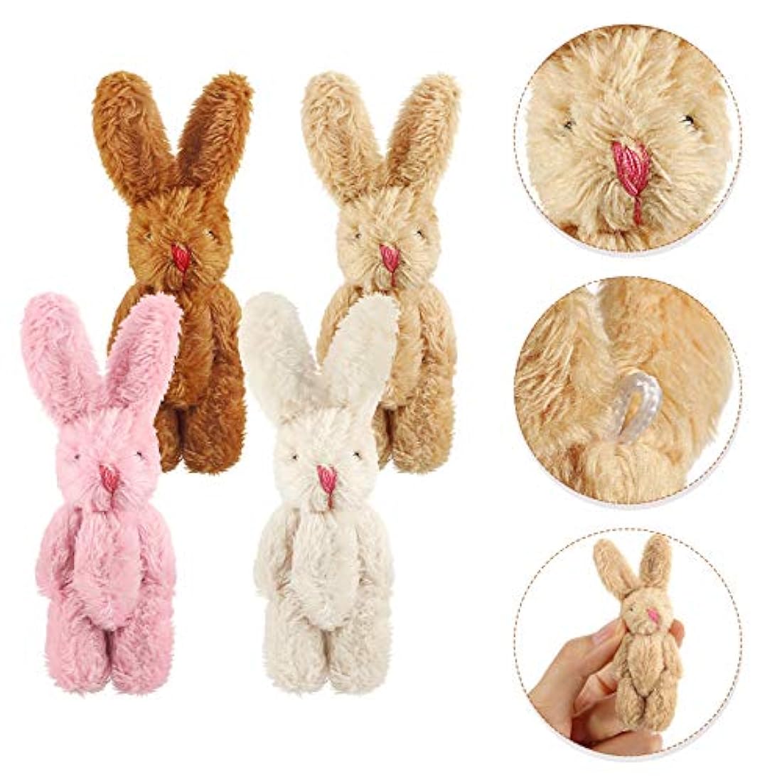 Peluche de 20 piezas Mini conejo de 2.4 pulgadas